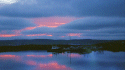   Sunset reflecting in Bressay Marina.